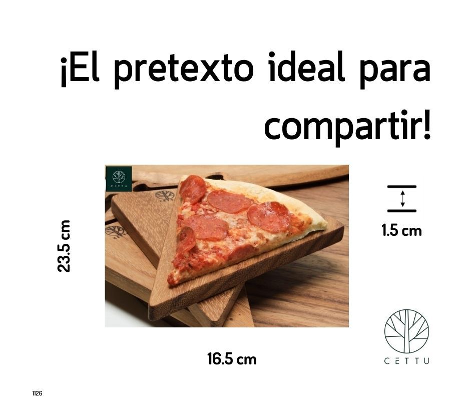 Pizzaplaat, sensacional juego de 8 platos triangulares para pizza.